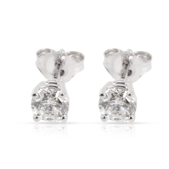 Blue Nile Diamond Stud Earrings in 14K White Gold (0.73 CTW) - Picture 1 of 3